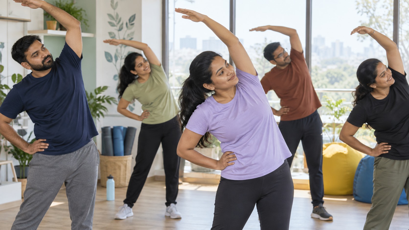Workplace wellness group activity