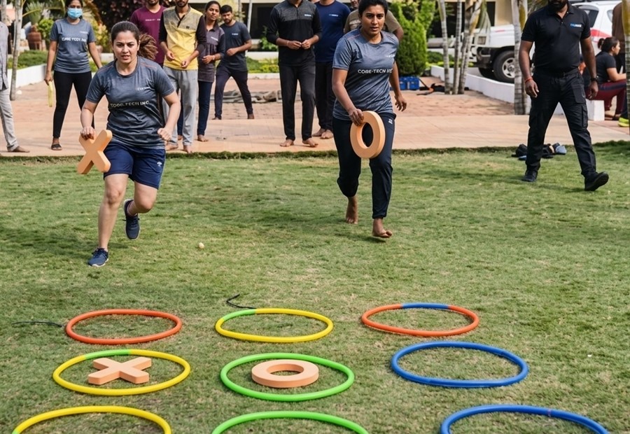 Tic Tac Toe Challenge team building activity