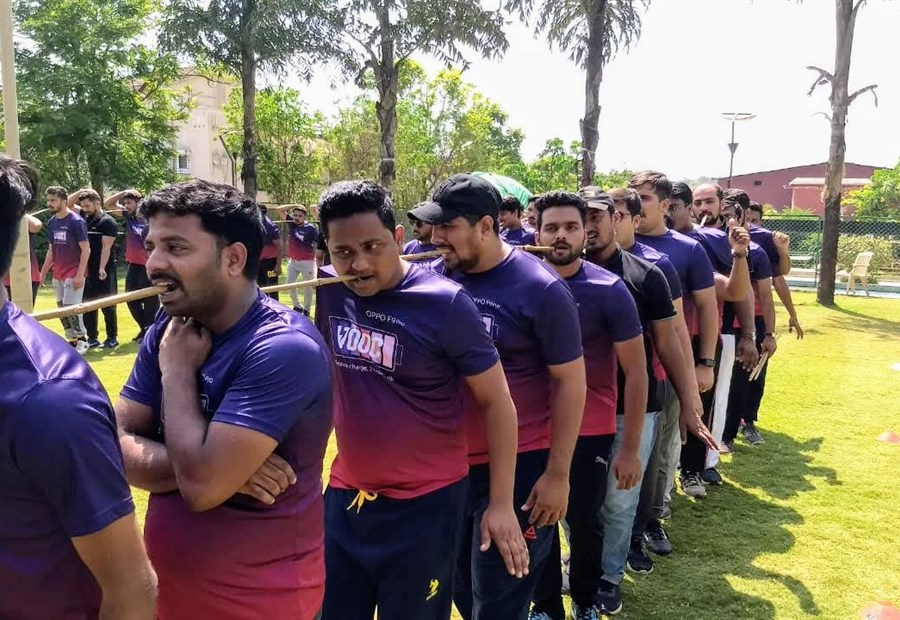 Caterpillar Walk team building activity