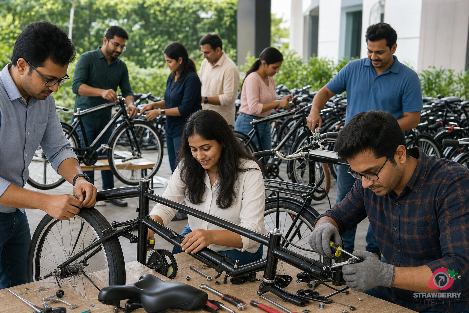 Build A Bicycle, Build A Future CSR team building activity