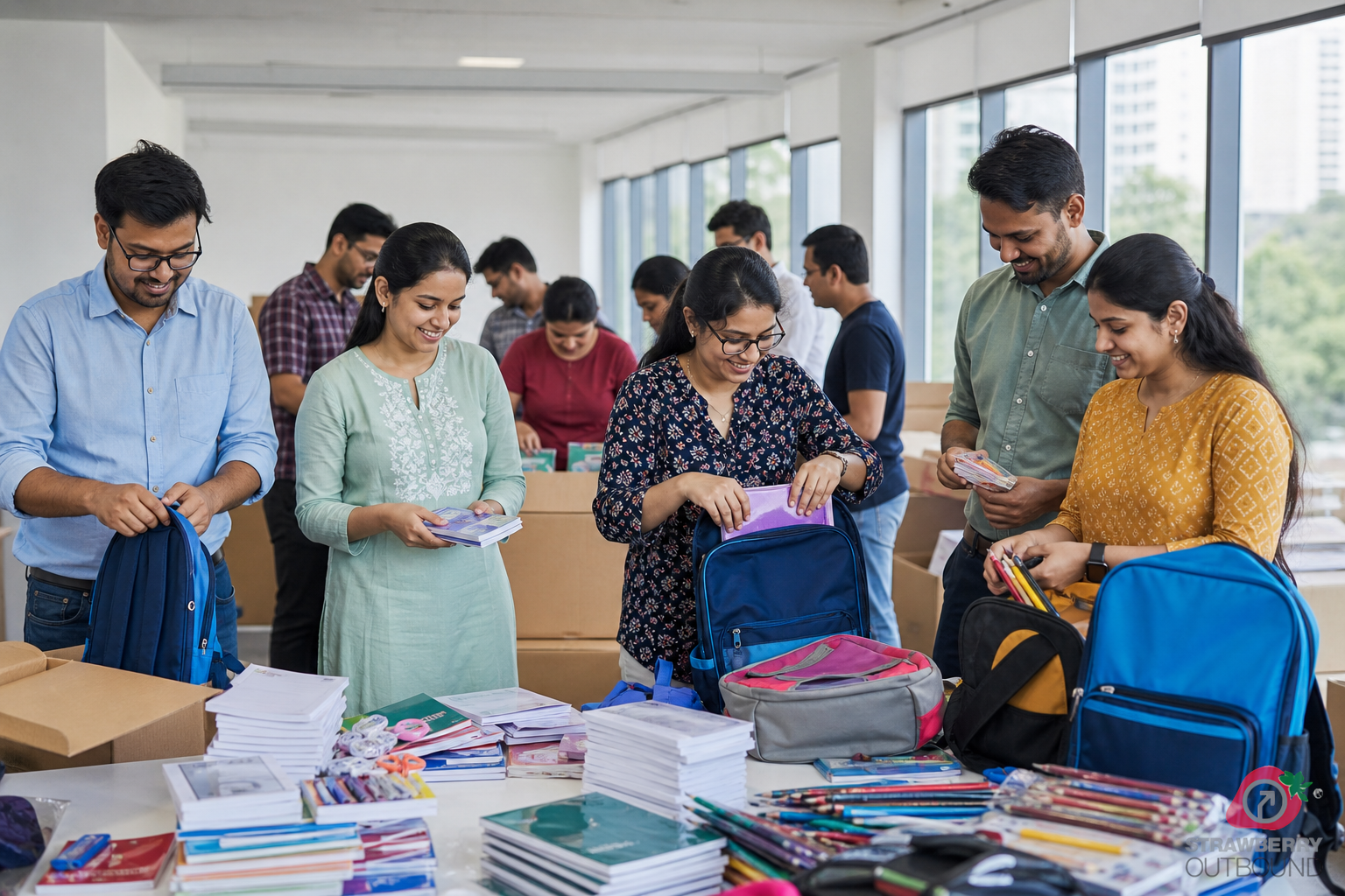 School-in-a-Box Challenge CSR team building activity